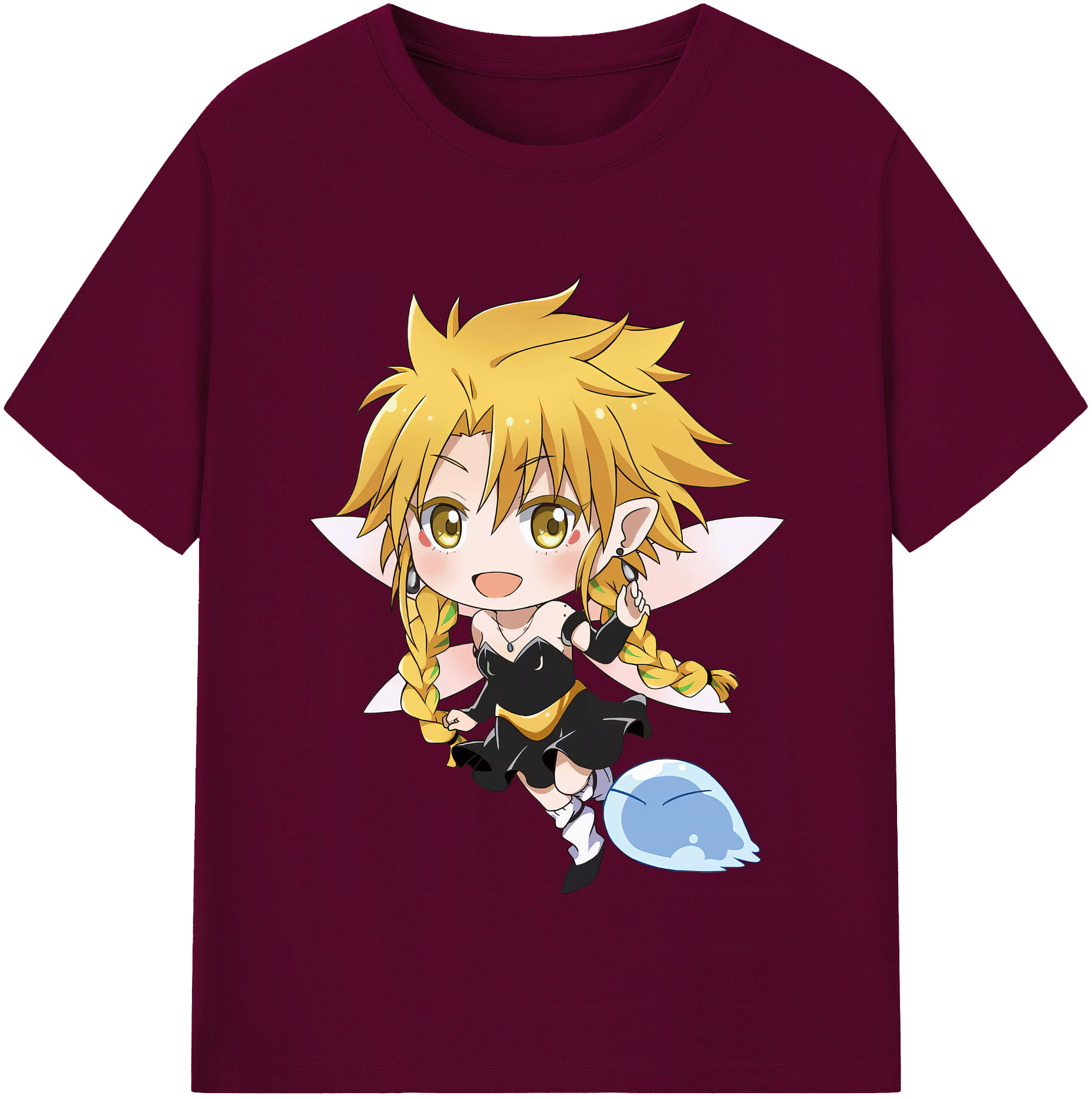 （画像用） 転スラ Regarding Reincarnated to Slime レディースカジュアルプリントTシャツ（綿100％）